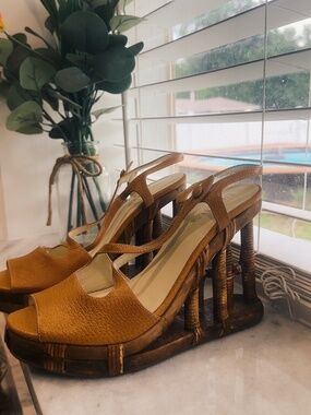 Prada Vintage Wooden Heels